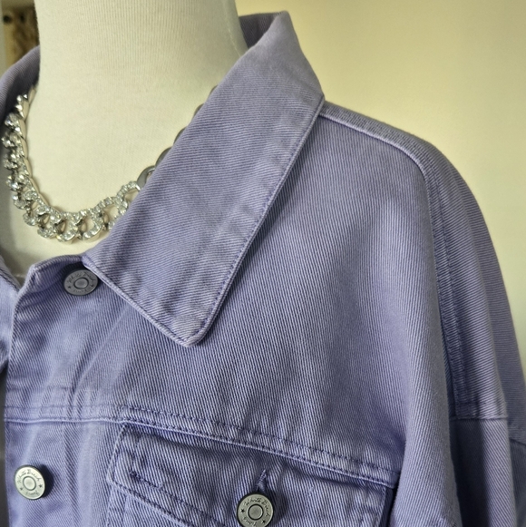 New! White Birch Black label Trucker Jacket Lavender Purple 1X - Picture 3 of 14